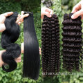 ペルーとブラジルの自然な髪の拡張人間の横糸絹のようなまっすぐなキューティクル整列レミーヘアエクステンションヘアバンドルバージン
